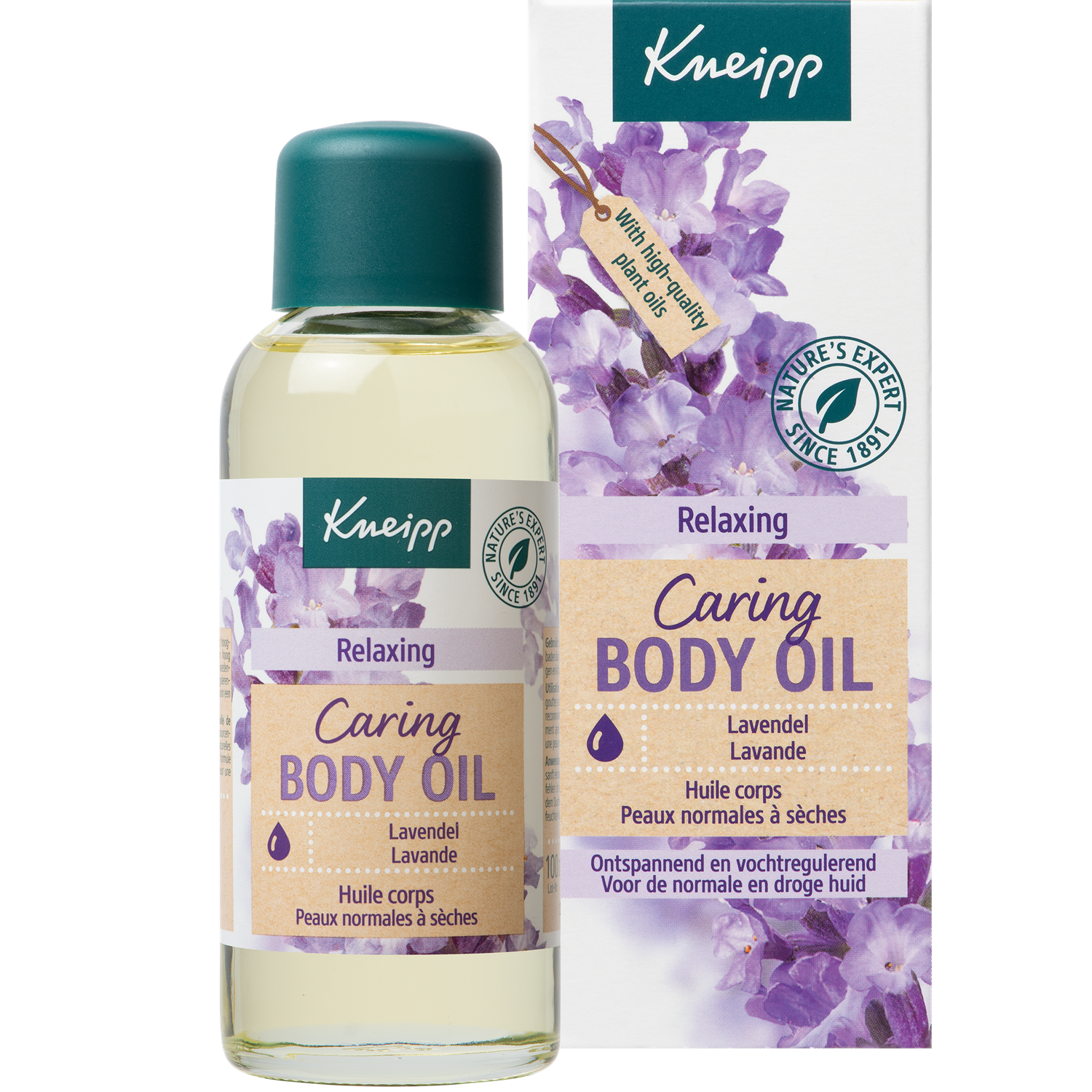 Kneipp Relaxing Body Oil in a 100ml bottle, natural skin care product with a calming scent and nourishing formula.