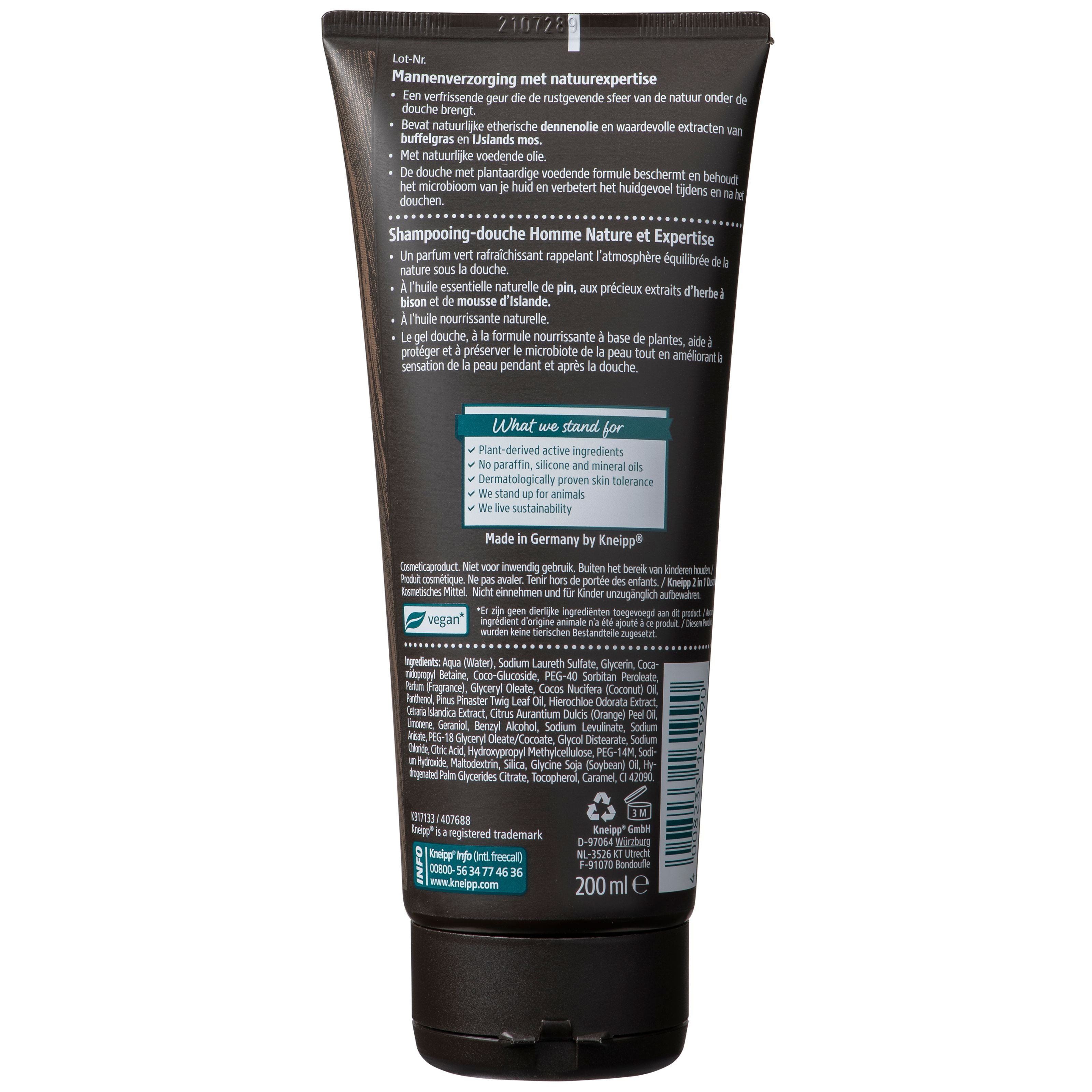 Kneipp Men body & hair 2-in-1 douche nature feeling 200 Milliliter