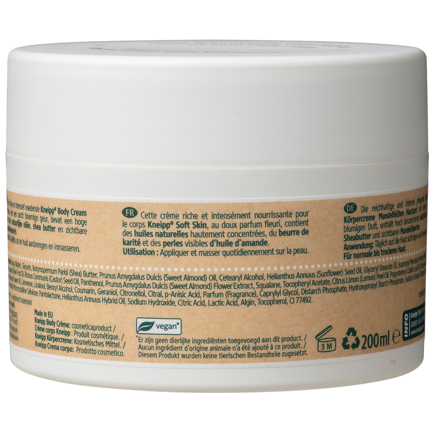 Kneipp Body creme met amandelolieparels Soft Skin 200.00 Milliliter