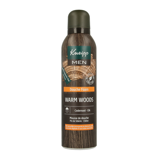 Kneipp Men warm woods douche foam cedernoot 200.00 Milliliter