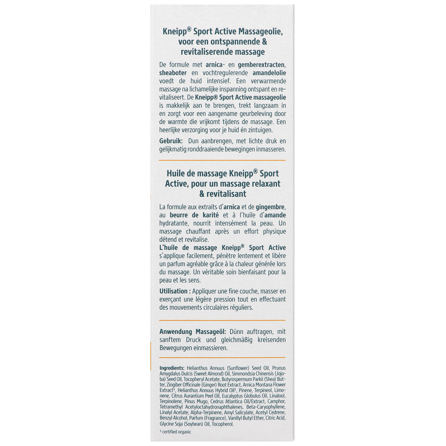 Kneipp Massageolie Sport Active 100.00 Milliliter