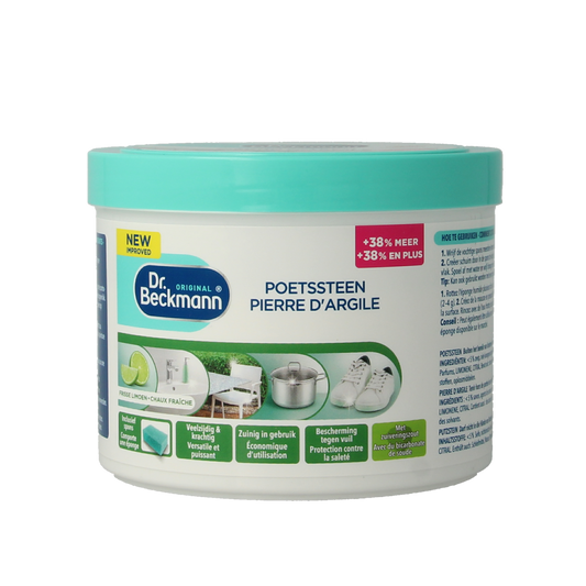 Dr. Beckmann Poetssteen 550g natural cleaning stone for removing stains and limescale from household surfaces.