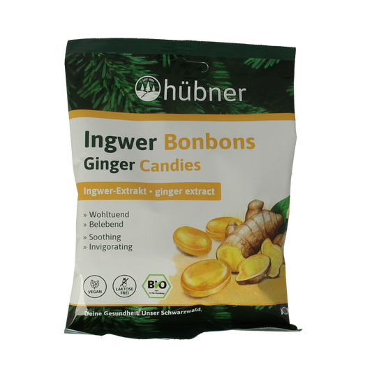 Hubner Gember bonbons bio 70.00 Gram