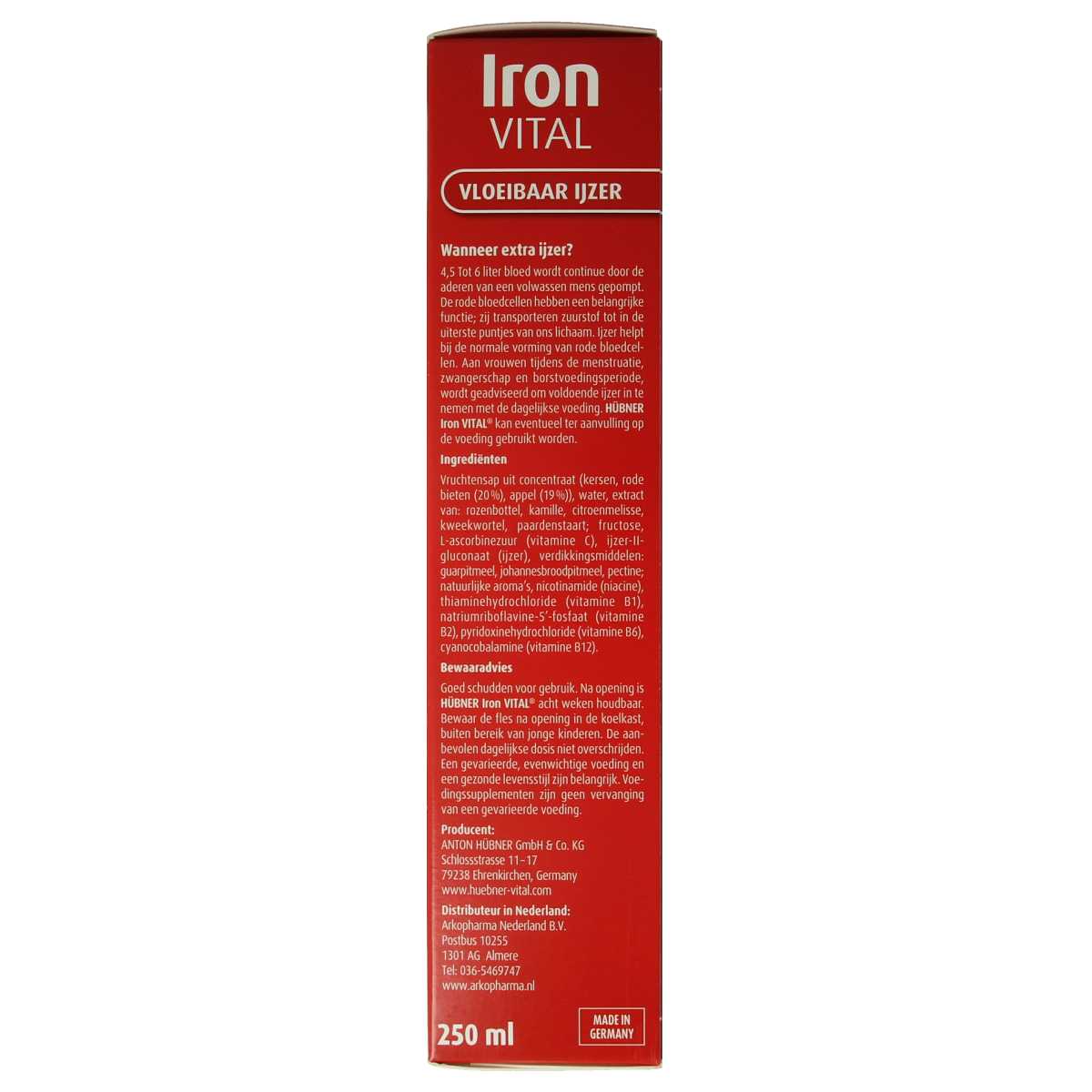 Hubner Iron vital 250.00 Milliliter