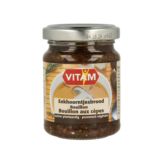 Vitam Eekhoorntjesbrood bouillon pasta in a 150g package, used for flavorful soups and broths.