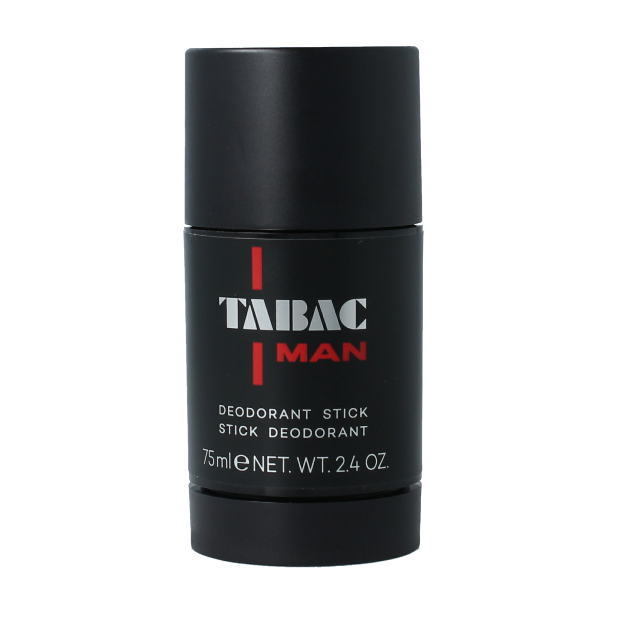 Tabac Man deodorant stick 75ml with white and blue packaging, showing the sleek design and brand logo.