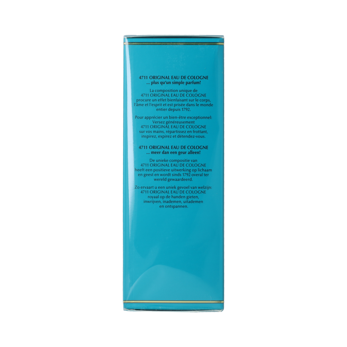 4711 Eau de Cologne bottle with folding box, 200ml, featuring classic glass bottle and elegant packaging.