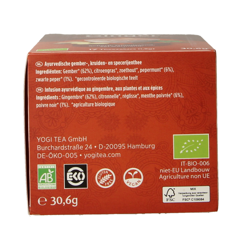 Yogi Tea Ginger bio 17 Zakjes