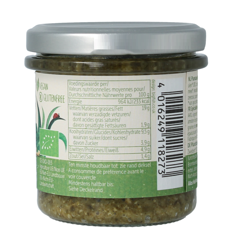 Allos Farm vegetables spinazie & pijnboompitten bio 135 Gram