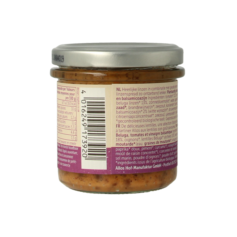 Allos Linzenspread beluga balsamico bio 140 Gram