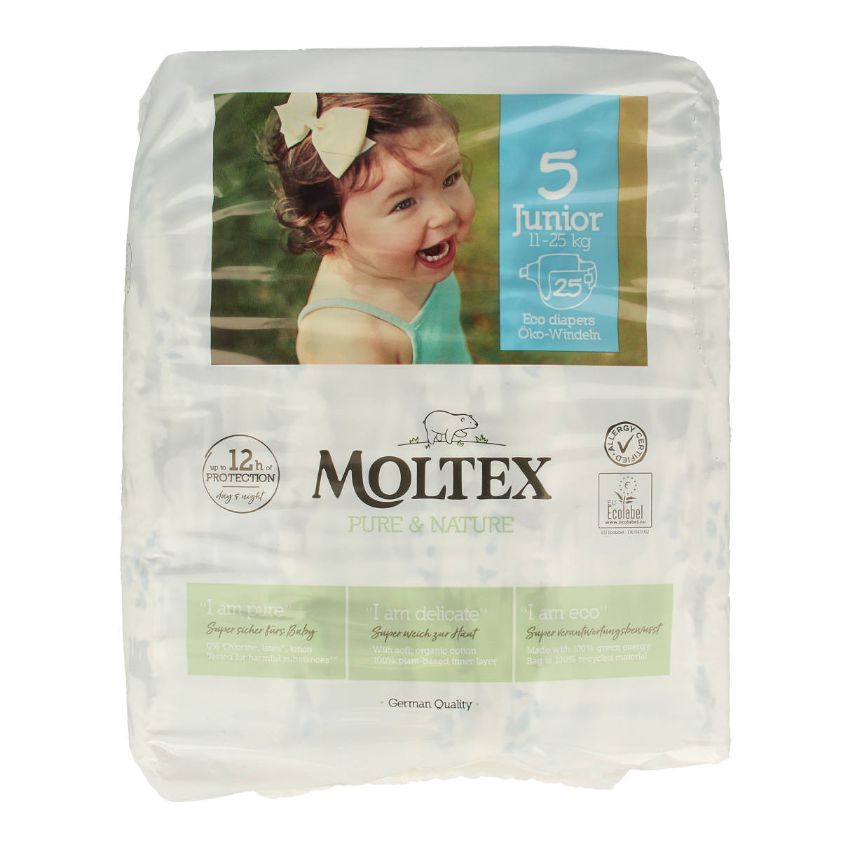 Moltex Pure & nature babyluiers junior 25.00 Stuks