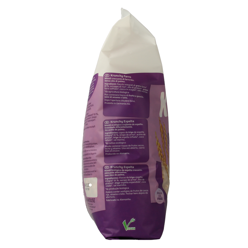 Barnhouse Krunchy pur spelt zonder suiker bio 750 Gram