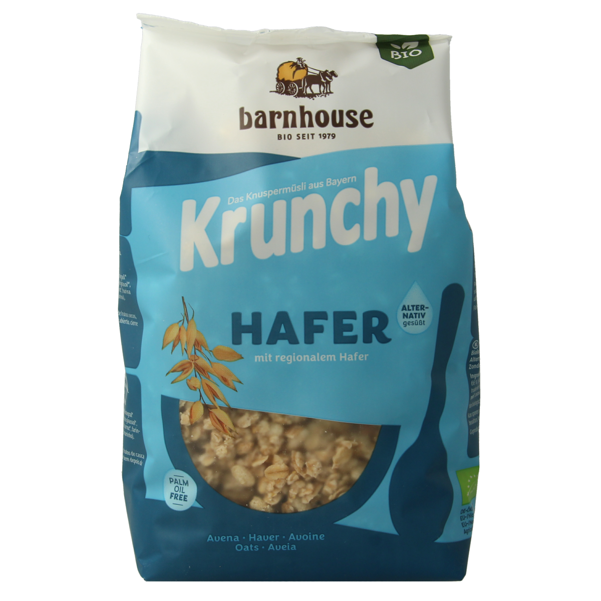 Barnhouse Krunchy pur haver suikervrij bio 375.00 Gram
