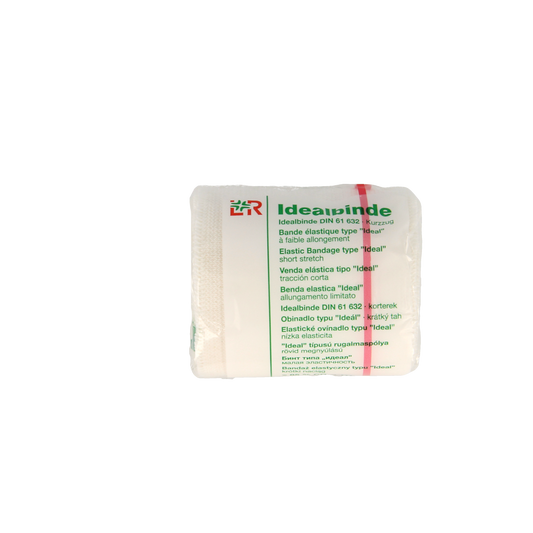 Lohmann & Rauscher Ideaalwindsel 5m x 6cm white, sterile elastic bandage for medical use, shown in the image.