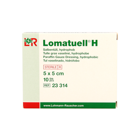 Lomatuell H gaasverband 5cm x 5cm 10.00 Stuks