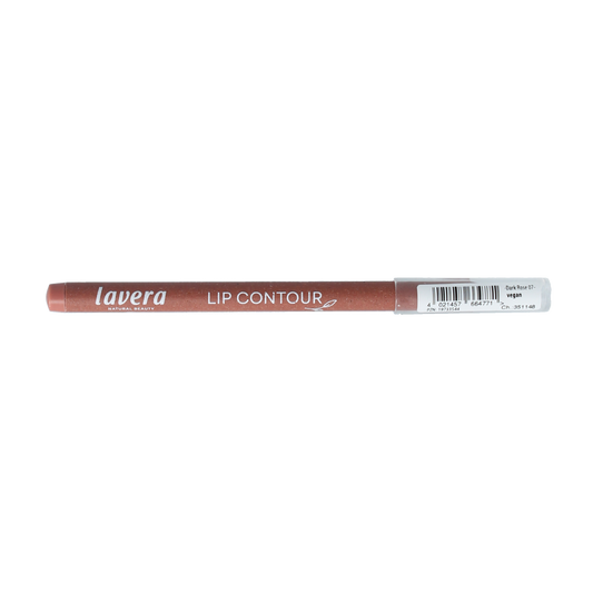 Lavera Lipcontour dark rose 07 makeup pencil with dark rose shade and natural finish, shown in close-up image.