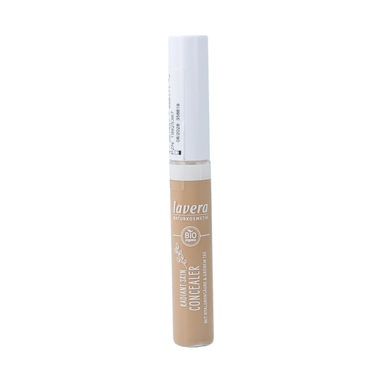 Lavera Radiant Concealer in Medium Sand 05, 5.50ml, makeup product with a creamy concealer tube showing the brand and product details.