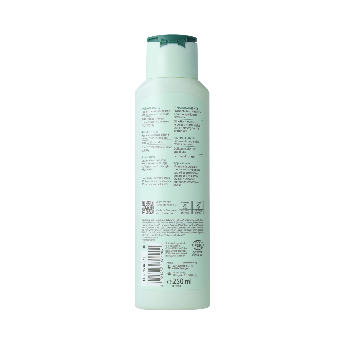 Lavera Shampoo Fresh & Clear 250.00 Milliliter
