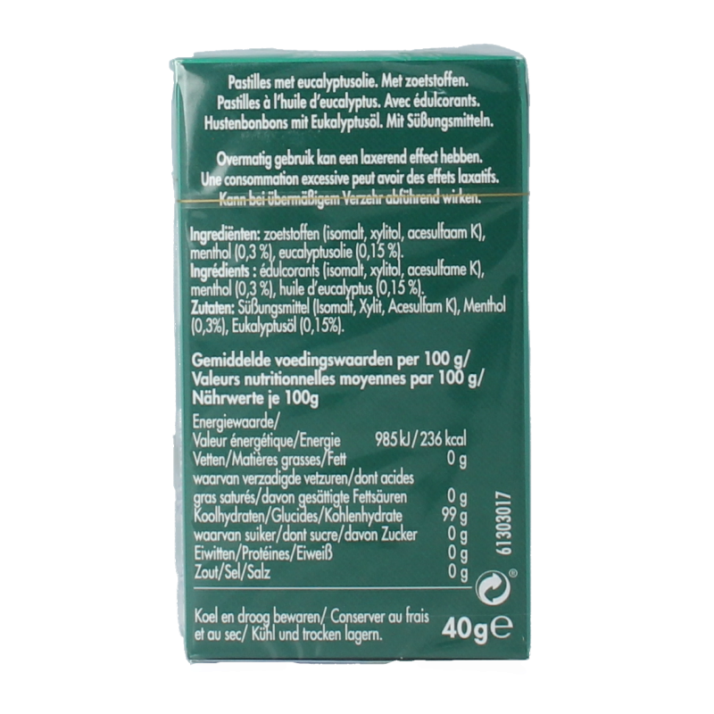 Vicks Ademvrij eucalyptus suikervrij 40 Gram