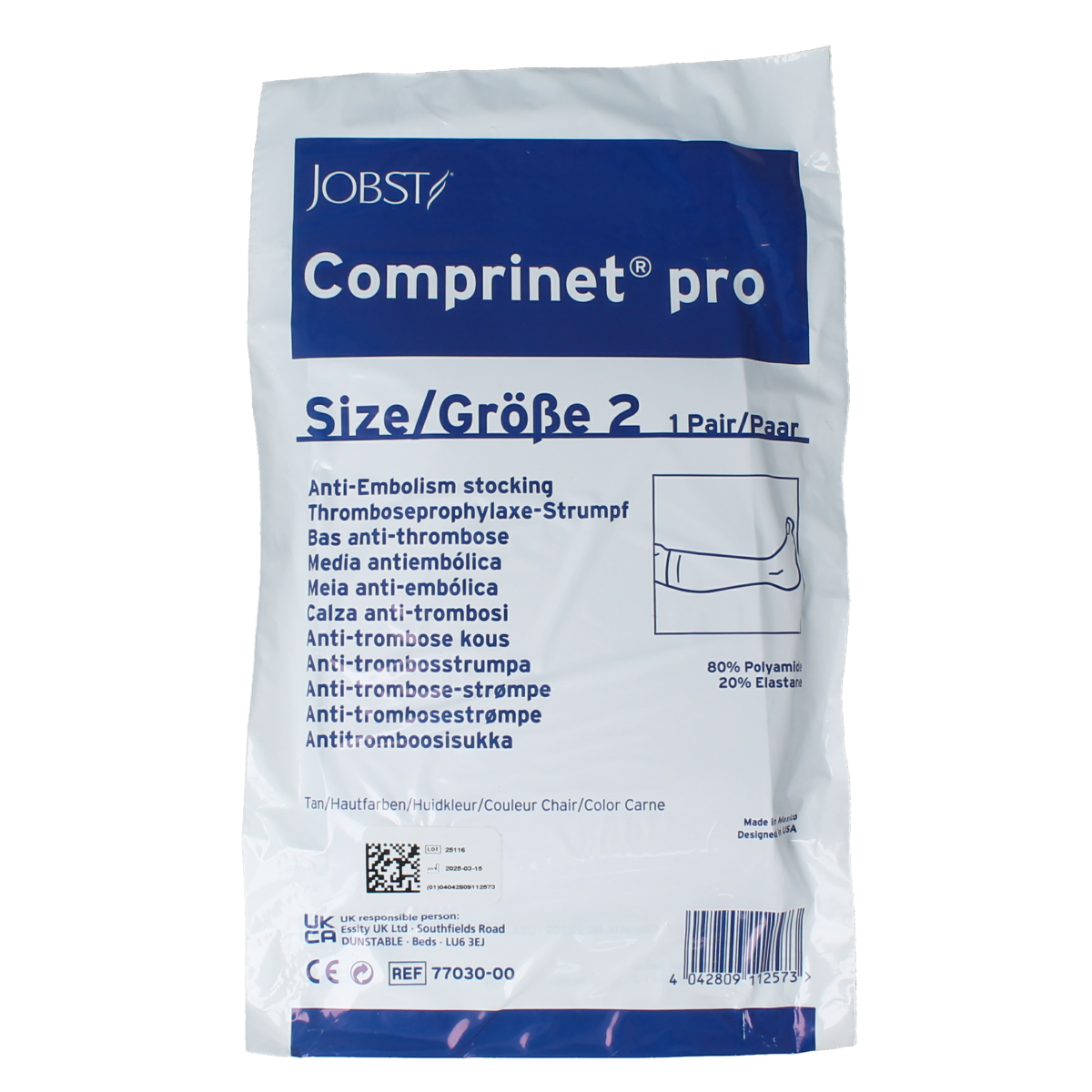 BSN Comprinet pro huid knie maat M 2.00 Stuks