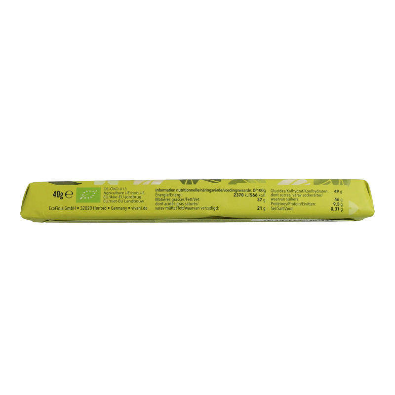 Vivani Chocolate To Go pistacchio  bio 40 Gram