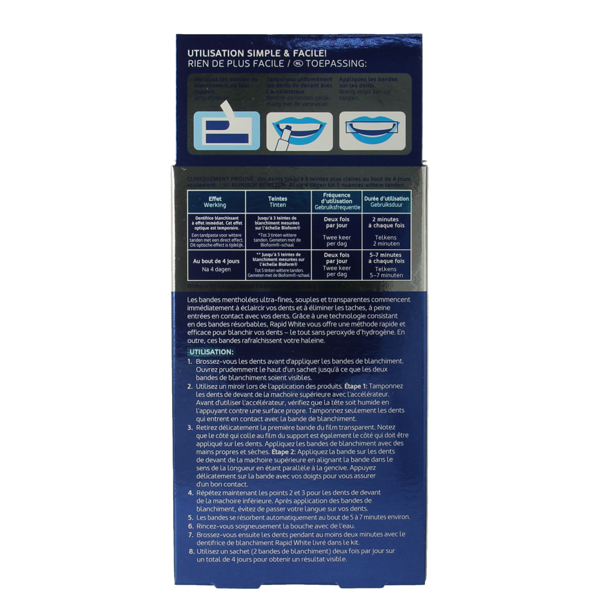 Rapid White Bleaching strips 8.00 Sachets