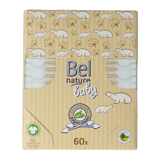 Bel Nature Wattenstaafjes baby 60.00 Stuks