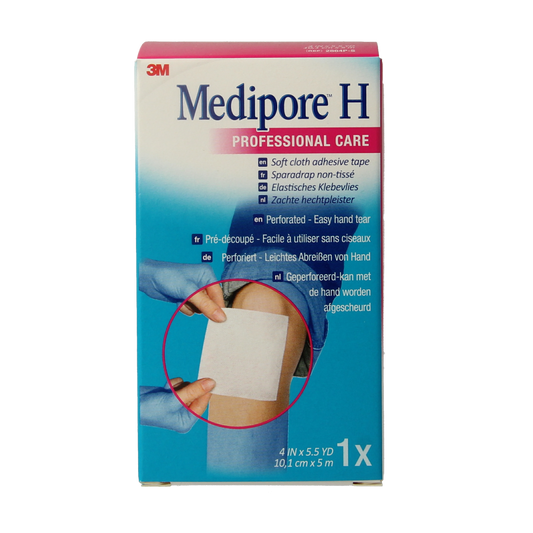 3M Medipore hechtpleister 10cm x 5m 1.00 Stuks