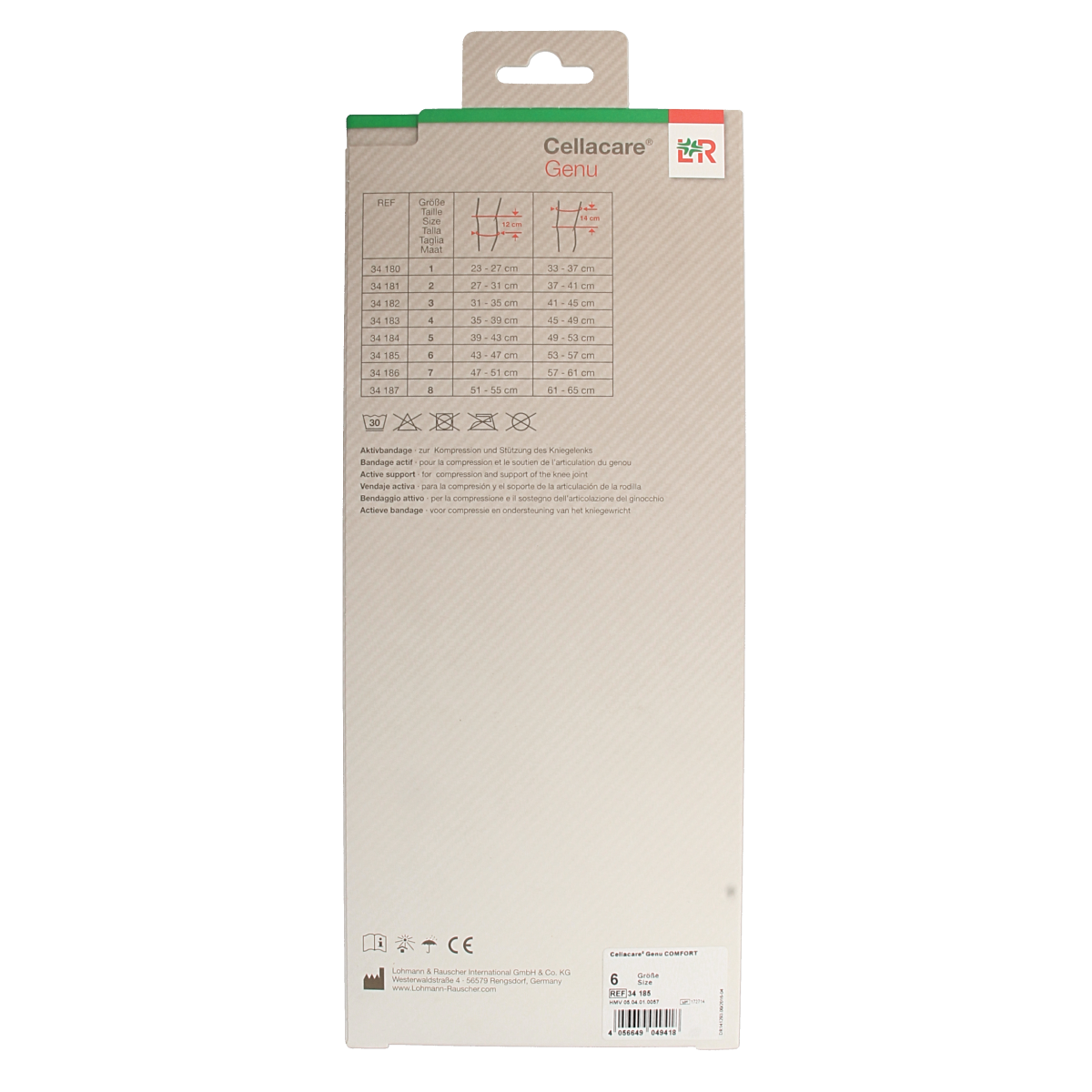 Cellacare Genu comfort kniebandage maat 6 1.00 Stuks