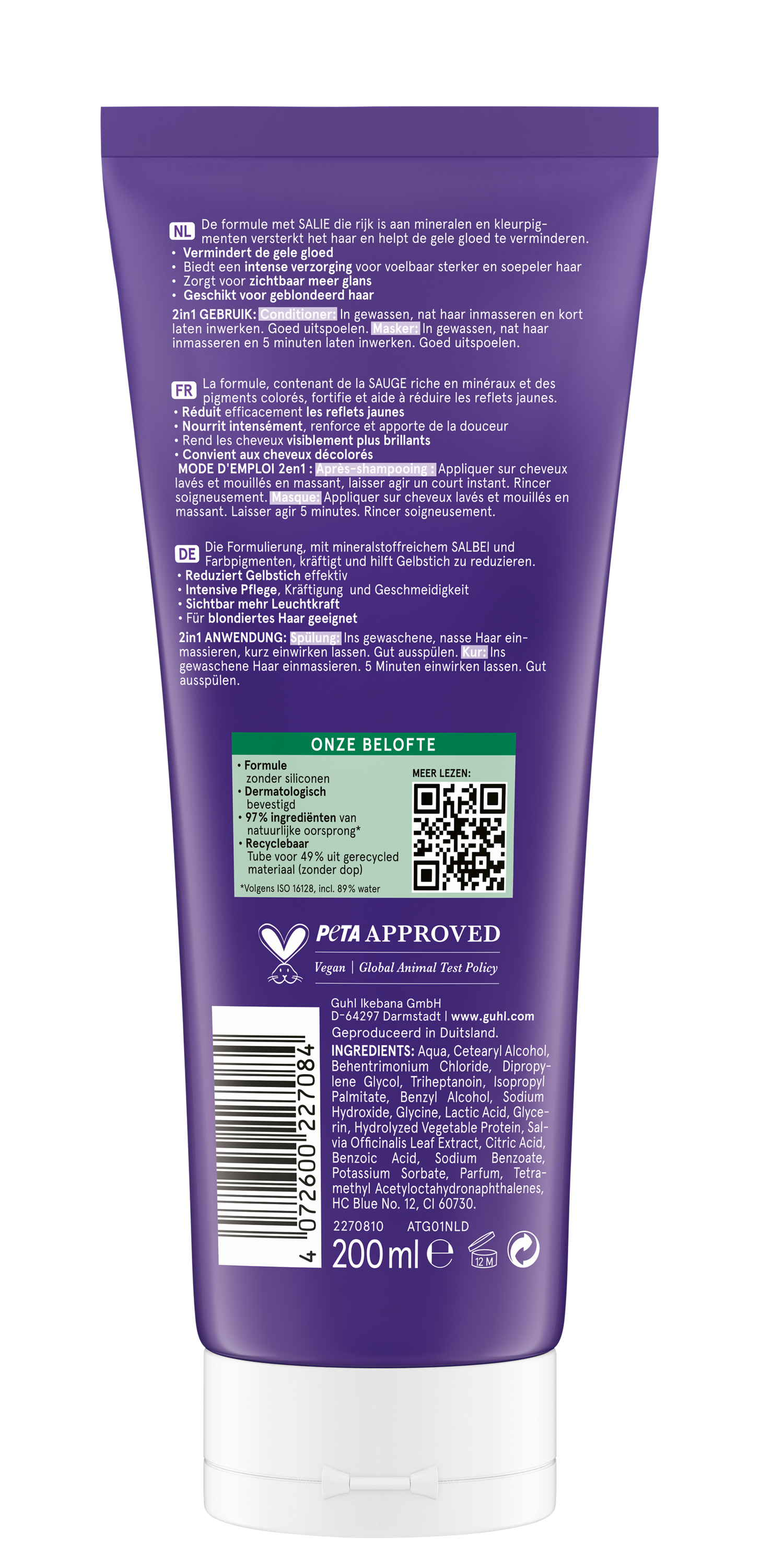Guhl Zilverglans & verzorging masker 200.00 Milliliter