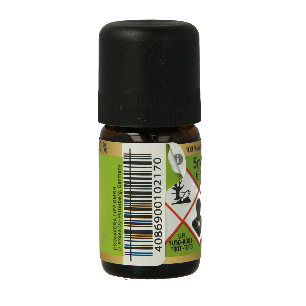 Primavera IJzerhard citroenverbena 10% bio 5.00 Milliliter