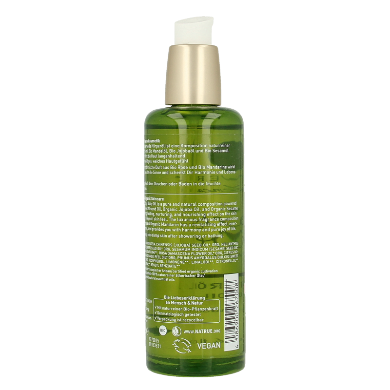 Primavera Sweet Love body oil in 100ml bottle, moisturizing skincare product with floral scent and elegant packaging.