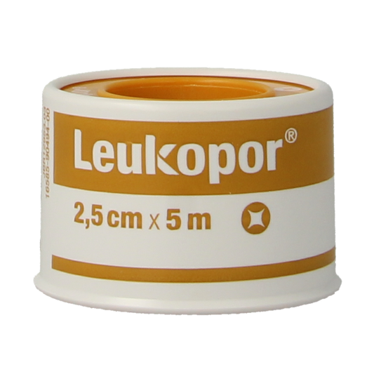 Leukopor Hechtpleister 5m x 2.50cm 1.00 Stuks