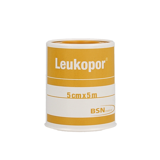 Leukopor Hechtpleister 5m x 5cm 1.00 Stuks