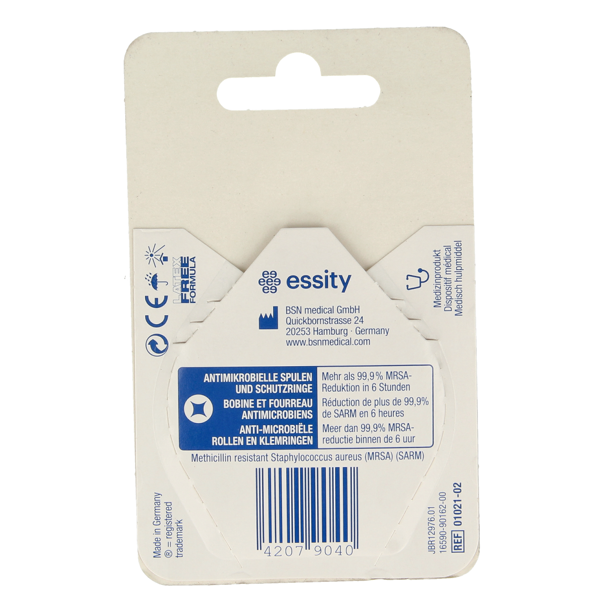 Leukosilk Hechtpleister 1.25cm adhesive bandage, hanging, in a pack of 1, designed for wound protection and skin adhesion.