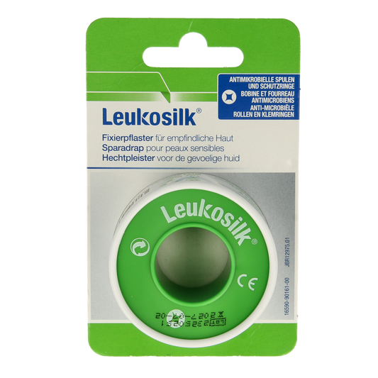 Leukosilk Hechtpleister eurolock 5m x 2.50cm 1.00 Stuks