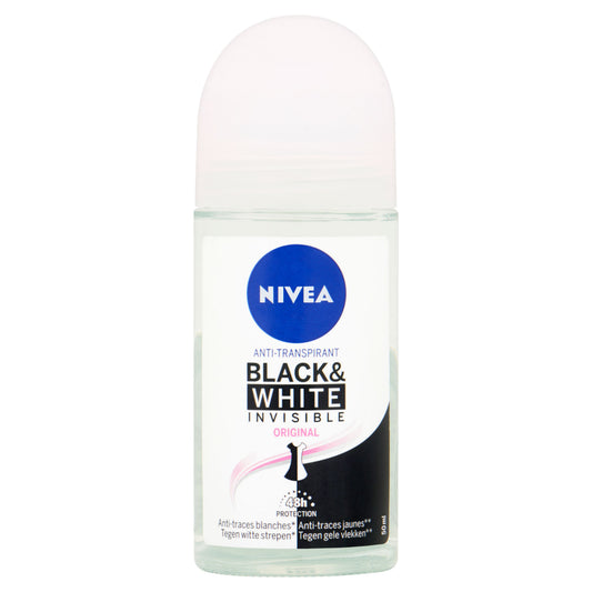 Nivea Deodorant roller invisible black & white clear 50.00 Milliliter