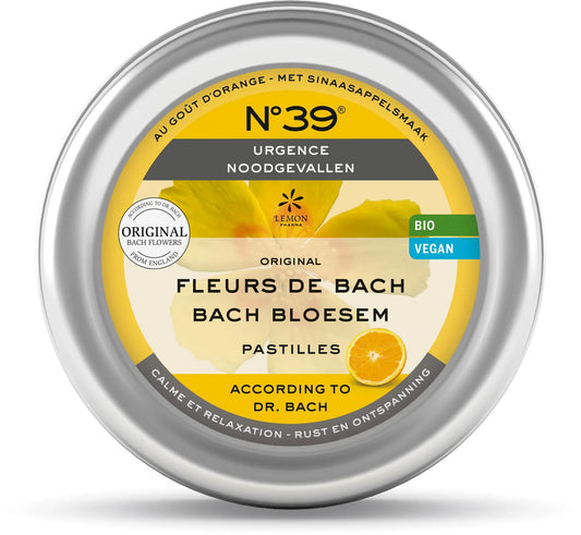 Lemonpharma Bach Kruidenpreparaten Bach Pastille noodgeval nr. 39, bio, 45g, with herbal ingredients for soothing relief.