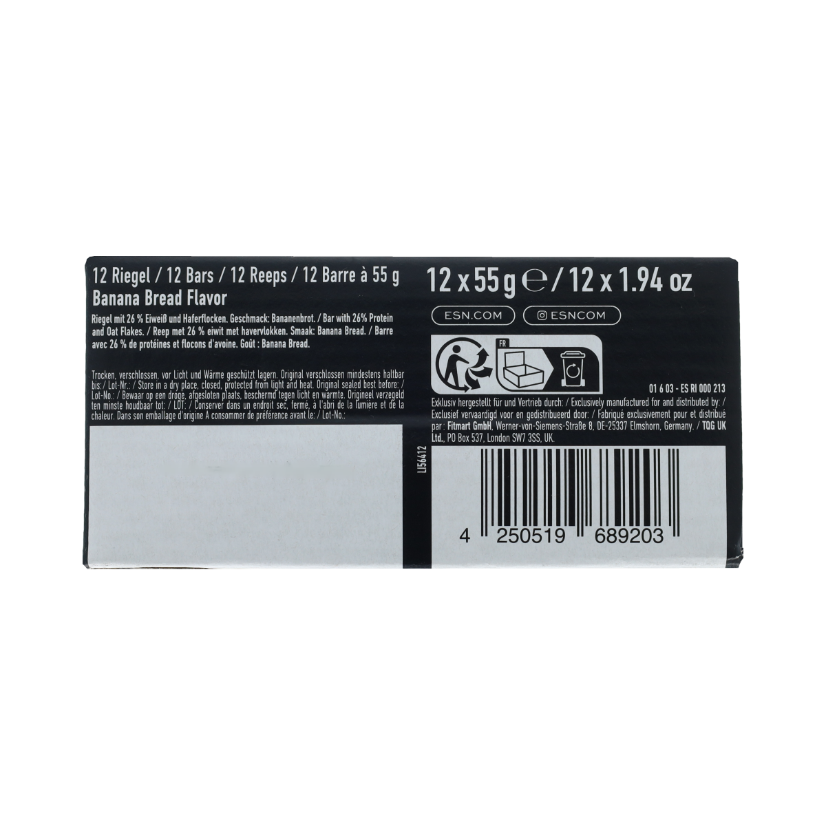 ESN GOATBAR BANANA BREAD 12.00 Stuks