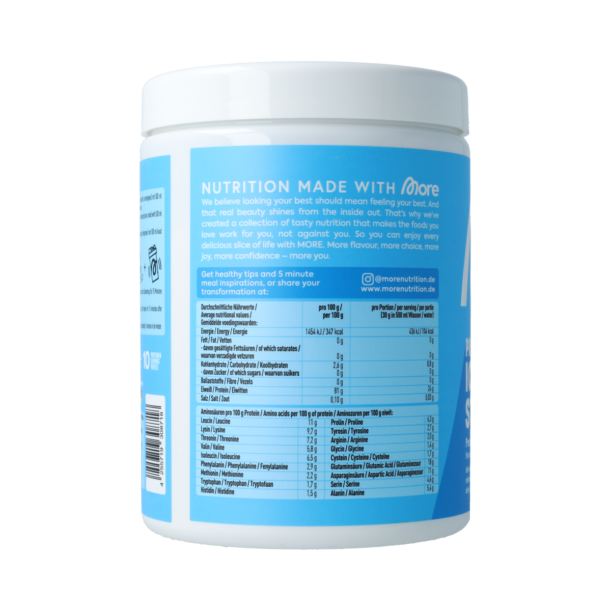 More Nutrition More Clear Iced Tea Style Peach – 300 g 300.00 Gram