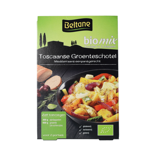 Beltane Toscaanse groenteschotel kruiden bio in 19g packet, natural seasoning for vegetable dishes, part of kruiden, zouten en maaltijdmixen