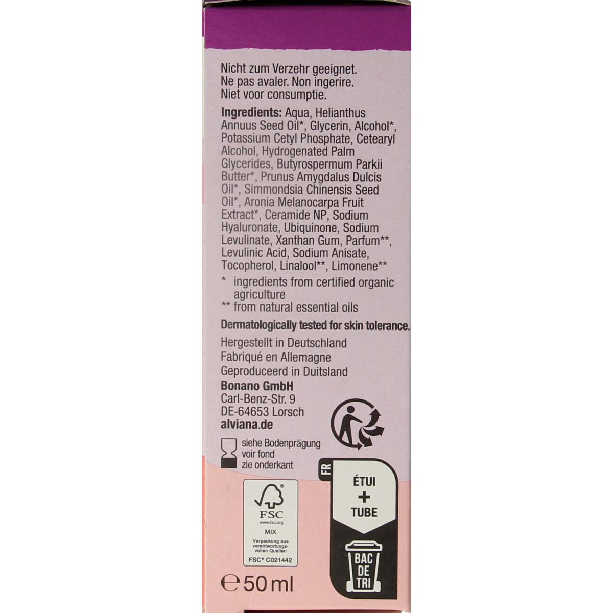 Alviana anti-aging Q10 face cream in 50ml jar, moisturizing facial skincare product with anti-aging ingredients.