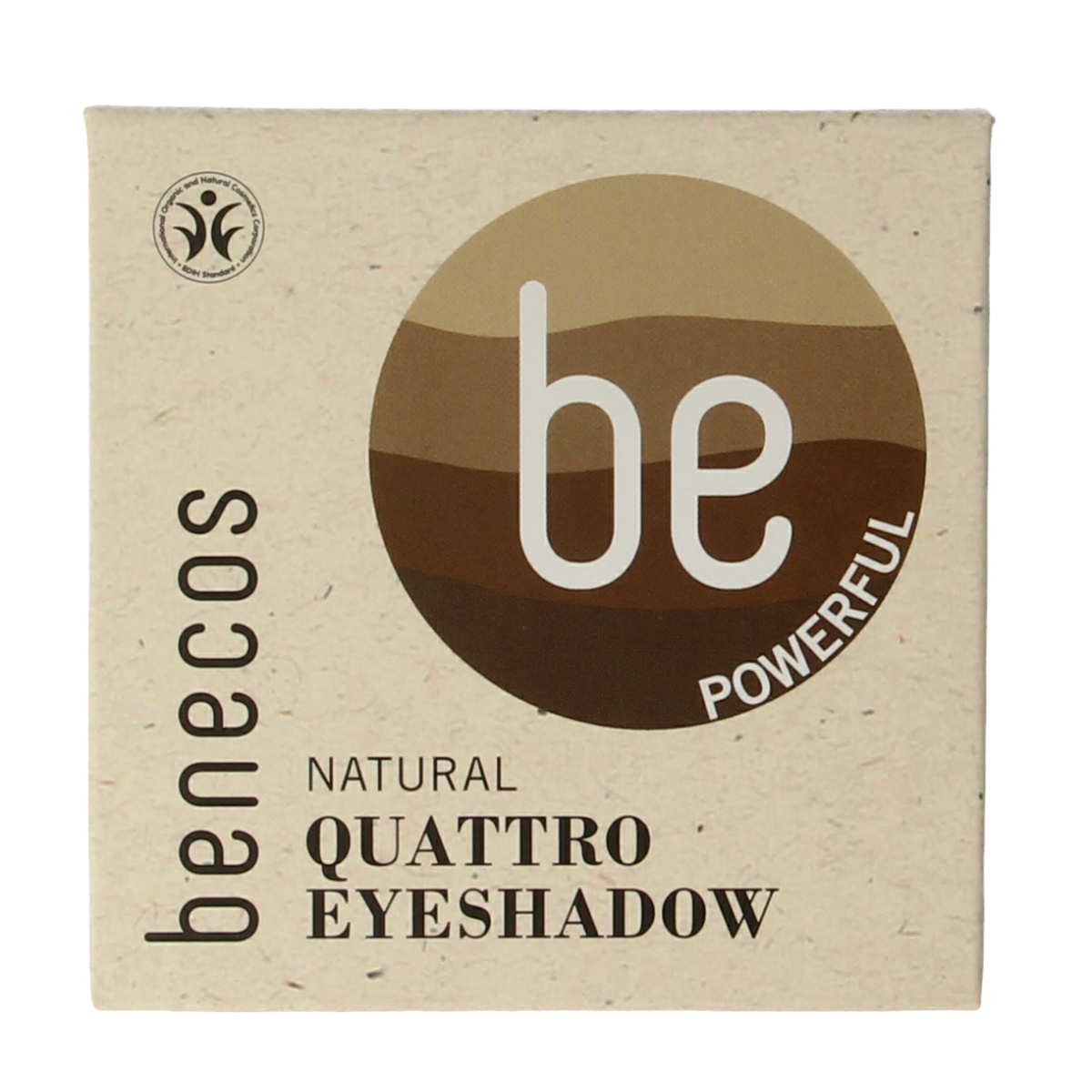 Benecos Natural Beauty Coffee & Cream eyeshadow quad with four shades of natural make-up in a compact palette.