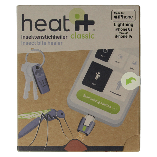 Heat-it Insect Bite Healer lightning tool for quick relief from insect bites, compact and easy to use.