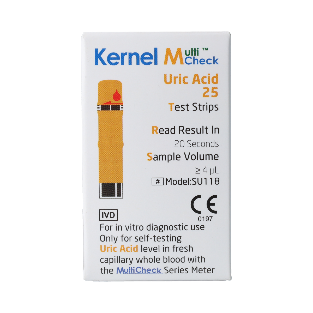 Testjezelf.nu urinezuur teststrips for self-testing, 25-pack, used for measuring uric acid levels in urine samples.