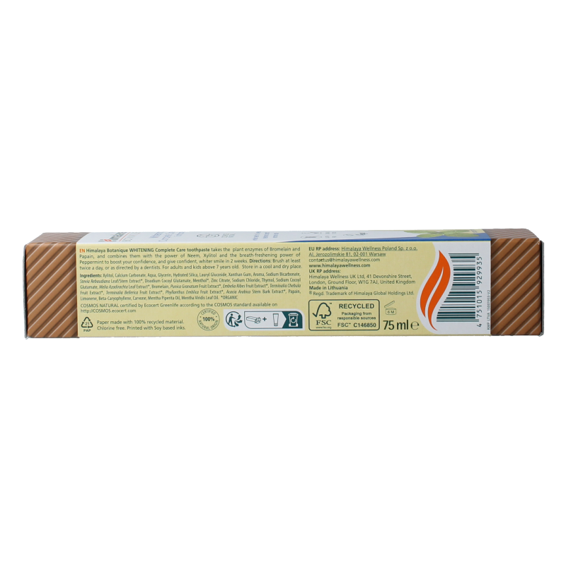Himalaya Botanique tandpasta complete care whitening 75 Gram