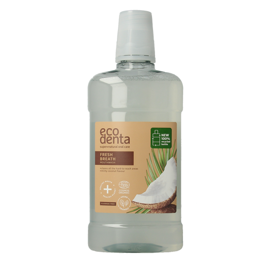 Ecodenta Mondwater munt kokos 500.00 Milliliter