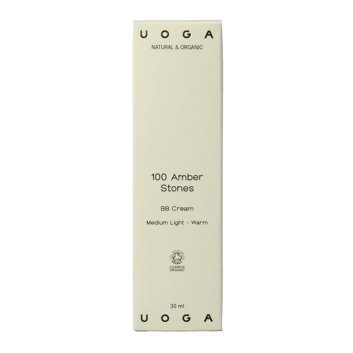 Uoga Uoga Primer with amber stones in 30ml bottle, a natural makeup primer for glowing skin.