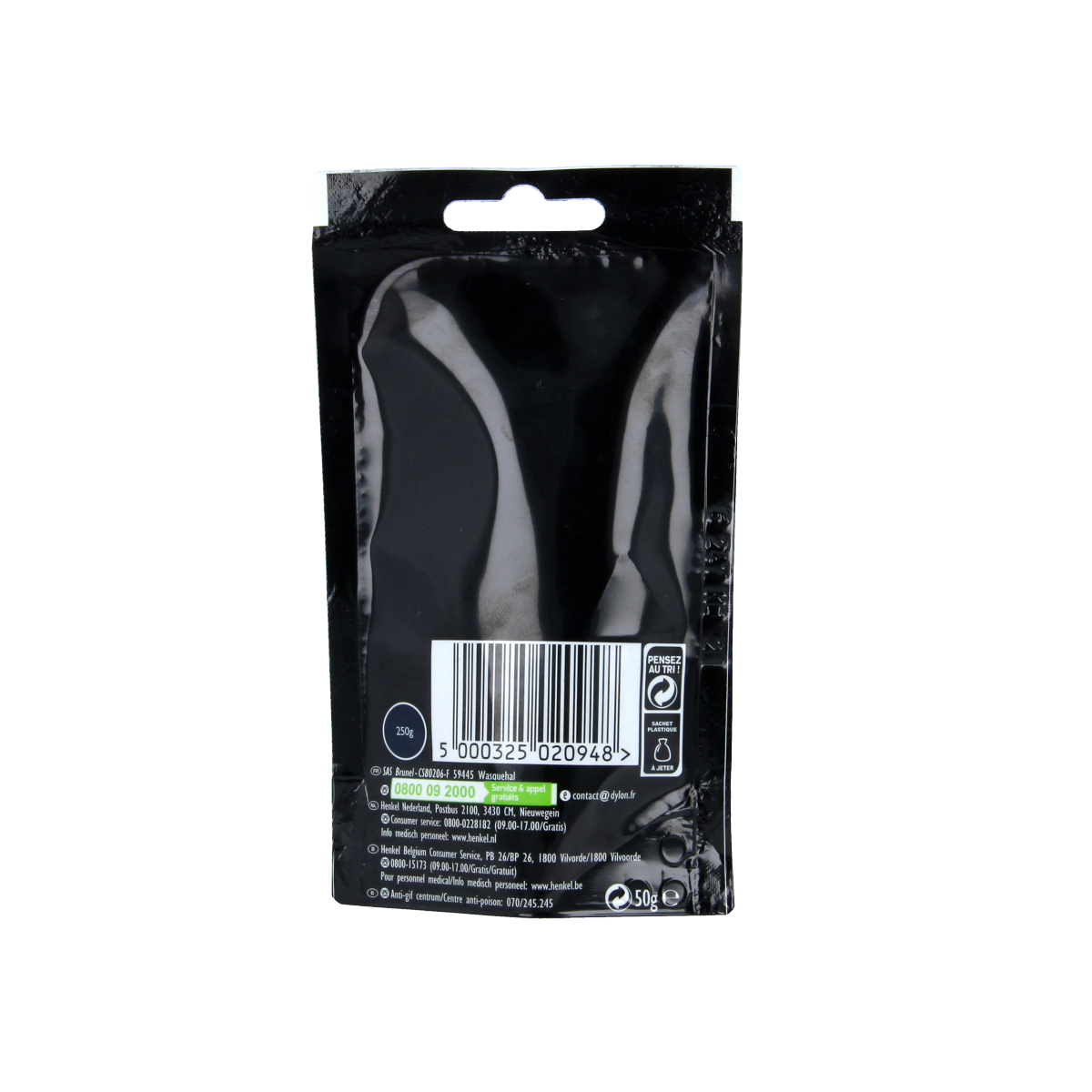 Dylon navy blue handwash textile dye in 50g package, suitable for fabric coloring and dyeing projects.