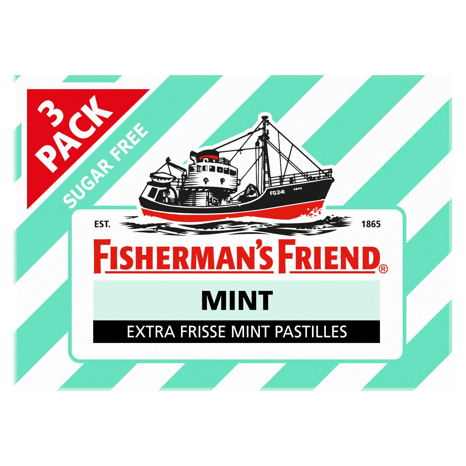 Fisherman's Friend Mint suikervrij 3-pack 25.00 Gram